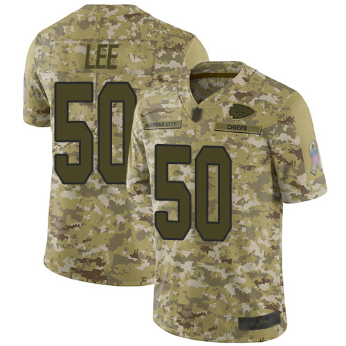 Men Kansas City Chiefs #50 Lee Darron Limited Camo 2018 Salute to Service Nike NFL Jersey